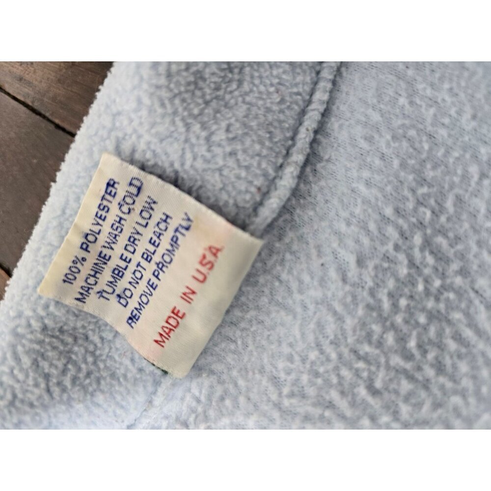 Vintage 90's Vermont Light Blue Fleece Jacket - Picture 9 of 16